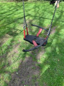 Damaged swing